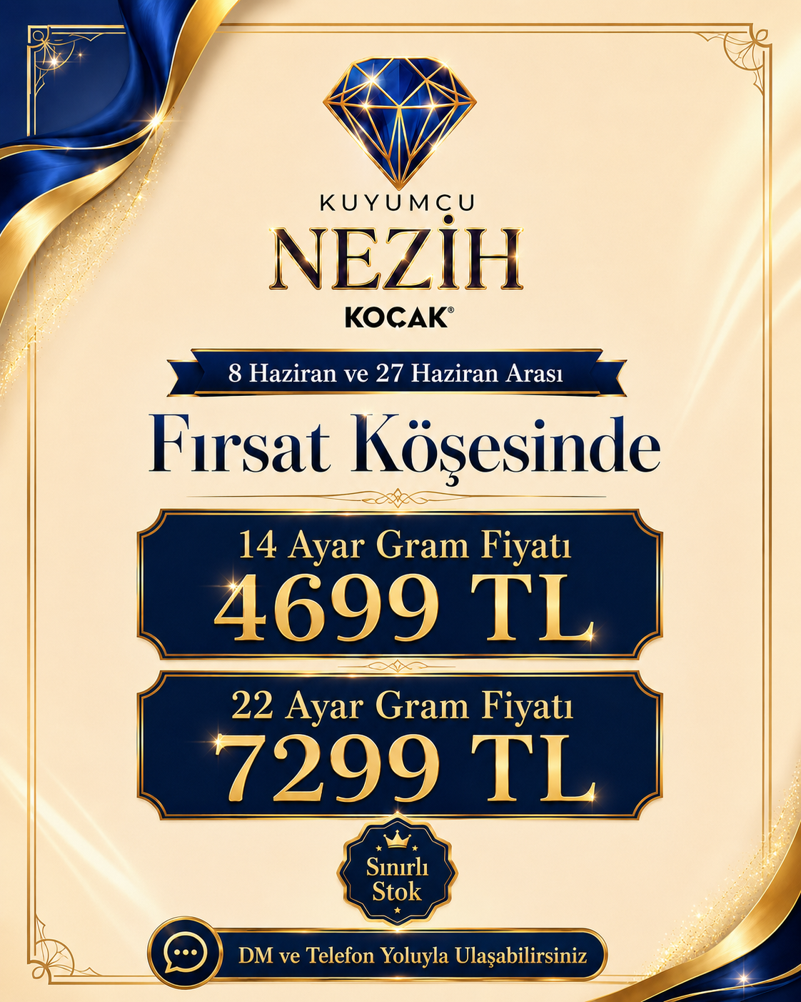 Kuyumcu Nezih Ümraniye Fırsat Köşesi 14 ayar 22 ayar kampanya